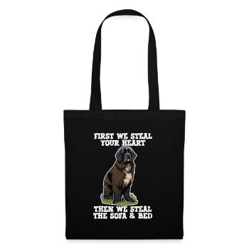 Terre-Neuve Dog First We Steal Your Heart - Sac en tissu - noir - Devant