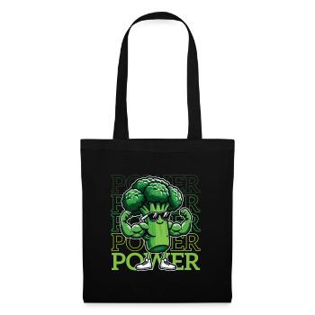 Vegan Vegetarian Broccoli Fitness Bodybuilding - Tote Bag - black - Front