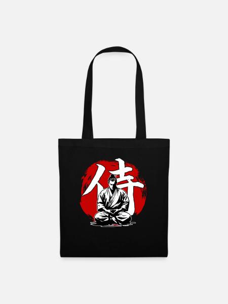 Samurai Ronin Karate Kimono Kampfkunst - Stoffbeutel - Schwarz