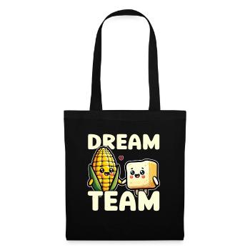Kawaii Corn and Butter Dream Team Food Lover - Tote Bag - black - Front