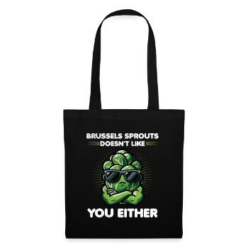 Brussels Sprouts Lover Funny Vegetable - Tote Bag - black - Front