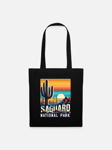 Saguaro-Nationalpark, Arizona, Tucson-Kaktus - Stoffbeutel - Schwarz