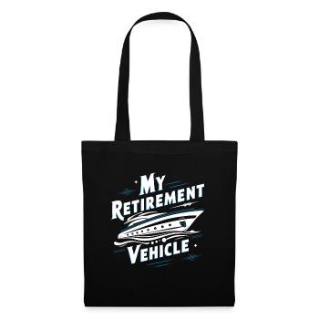 Mon Véhicule De Retraite Yacht Maman Papa Expédition - Sac en tissu - noir - Devant