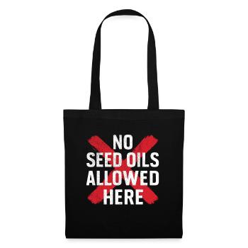 Les huiles anti-graines détestent les huiles végétales - Sac en tissu - noir - Devant