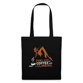 Alimenté par le café et l’escalade de bloc - Sac en tissu - noir - Devant