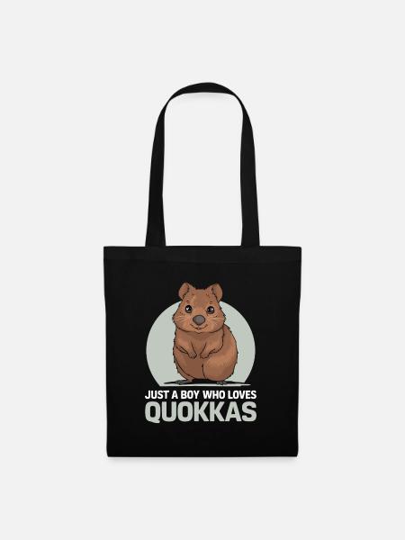Lustiges Quokka Australien Tier Nur ein Junge - Stoffbeutel - Schwarz