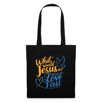 WWJD HWLF Jesus would love First Christian - Tote Bag - black - Front