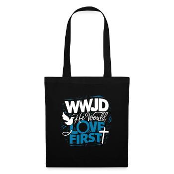 WWJD HWLF Jesus would love First Christian - Tote Bag - black - Front