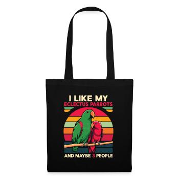 Funny Eclectus Parrot Saying Bird Owner Pet - Tote Bag - black - Front