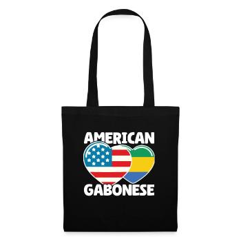 Gabonese Roots and Gabon American Flag - Tote Bag - black - Front
