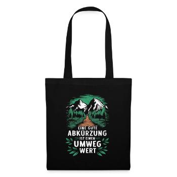 Funny hiker and mountaineer saying abbreviation - Tote Bag - black - Front