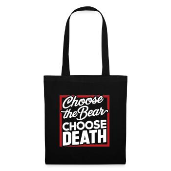 Choisissez l'ours Choisissez la mort dans les bois Anti Feminis - Sac en tissu - noir - Devant