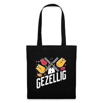 Gezellig Holland Dutch Tulip Netherlands - Sac en tissu - noir - Devant