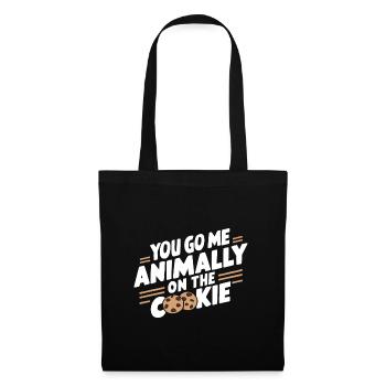 You go me animally on the cookie Deutsch Denglisch - Stoffbeutel - Schwarz - Vorne