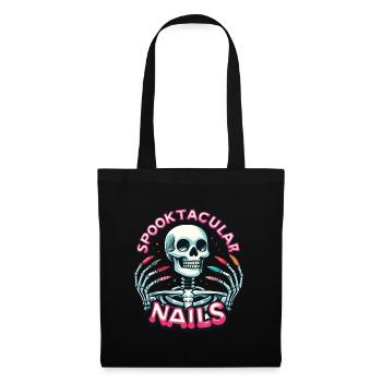 Spooktacular Nails Nail Tech Nail Tech Kosmetikerin - Stoffbeutel - Schwarz - Vorne
