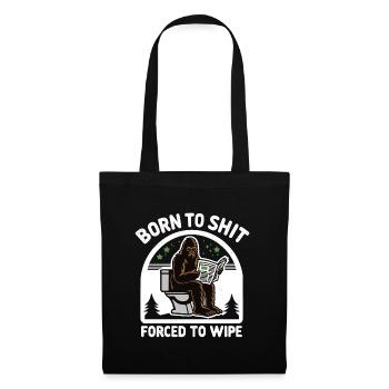 Né pour chier forcé d’essuyer Sasquatch Caca Boys Gi - Sac en tissu - noir - Devant