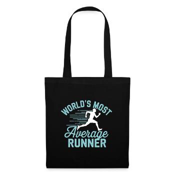 Worlds most average runner Funny jogging saying - Tote Bag - black - Front