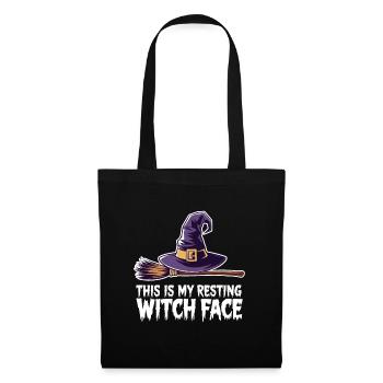 C’est mon visage de sorcière au repos Spooky Halloween Wit - Sac en tissu - noir - Devant