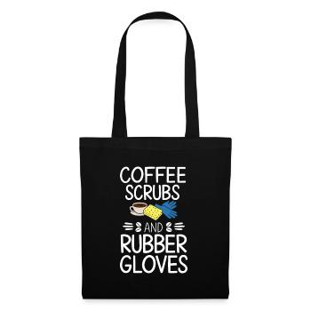 Kaffee-Peelings Und Gummihandschuhe Krankenschwestern - Stoffbeutel - Schwarz - Vorne