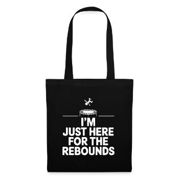 Je suis juste là pour les rebonds - Blague sur le trampoline - Sac en tissu - noir - Devant