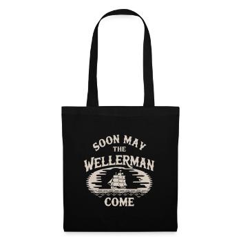 Bientôt que le wellerman vienne Sea Shanty Voilier - Sac en tissu - noir - Devant