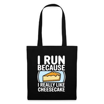 I run because i really like Cheesecake Joggin - Tote Bag - black - Front