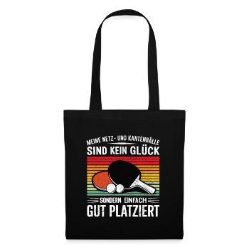 Meine Netz- und Kantenbälle sind kein Glück - Stoffbeutel - Schwarz - Vorne