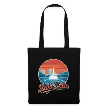 Lake Eola Orlando Florida Urlaub Souvenir - Stoffbeutel - Schwarz - Vorne