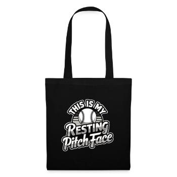 Das ist mein ruhendes Pitch Face Funny Baseball Wortspiel - Stoffbeutel - Schwarz - Vorne