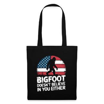 Bigfoot doesn't believe in you either America - Tote Bag - black - Front