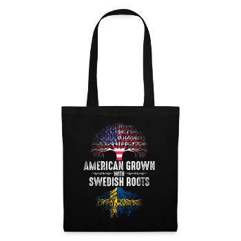 Amerikaner mit schwedischen Wurzeln - Stoffbeutel - Schwarz - Vorne