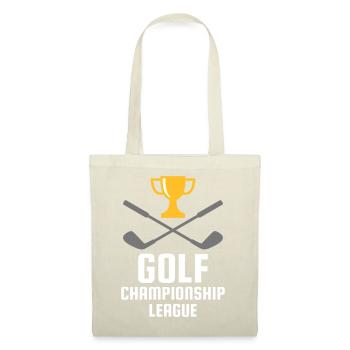 Golf championship league (Golfschläger, Pokal) - Stoffbeutel - Natur - Vorne