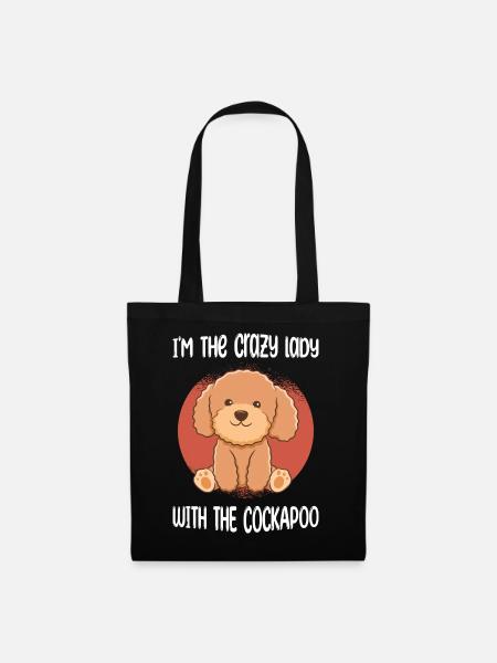 Cockapoo Liebhaber | Hunderasse Haustier Geschenke - Stoffbeutel - Schwarz