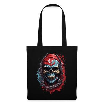 Turkish Skull: Proud of the Flag - Tote Bag - black - Front