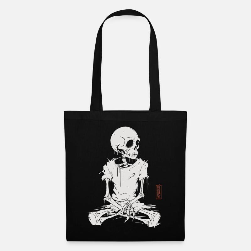 Sitting Skull - Stoffbeutel - Schwarz