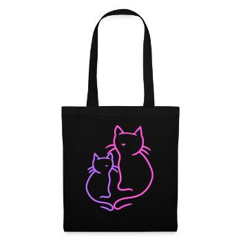 Retro Cats Vintage 90's 80's Cat Child Summer - Tote Bag - black - Front