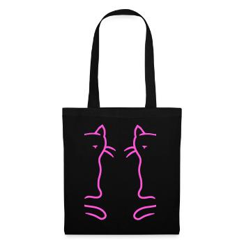 Retro Cats Vintage 90s 80s Cat Kids - Tote Bag - black - Front