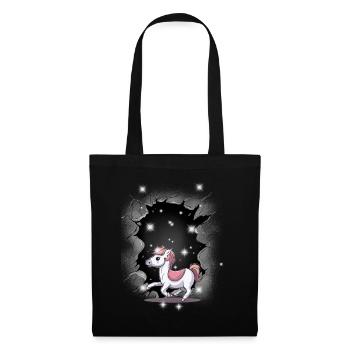 Cheval Poney Enfants Enfant Fille Cavalier Chevaux - Sac en tissu - noir - Devant