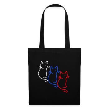 80s 90s Retro Cats Cat Vintage - Tote Bag - black - Front