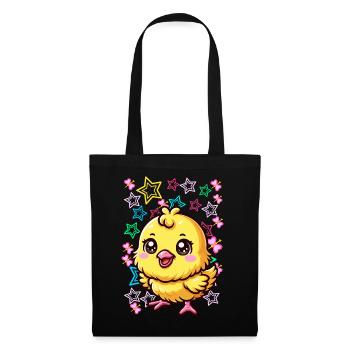 années 80 90s Chick Kids Enfant - Sac en tissu - noir - Devant