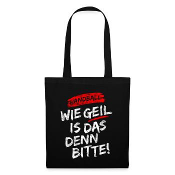 HANDBALL SPRUCH VINTAGE TSHIRT - Stoffbeutel - Schwarz - Vorne