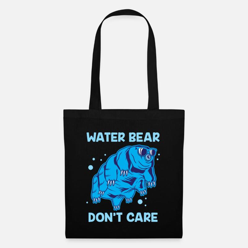 Wasserbär egal Tardigrade Mikrobiologie Geschenk - Stoffbeutel - Schwarz