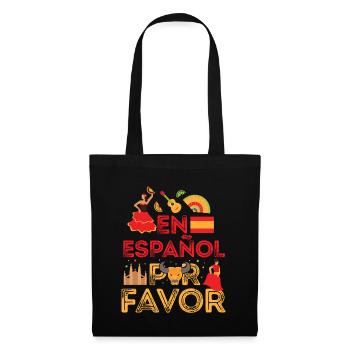 En Español Por Favor Spain Spanish Teacher Gift - Tote Bag - black - Front