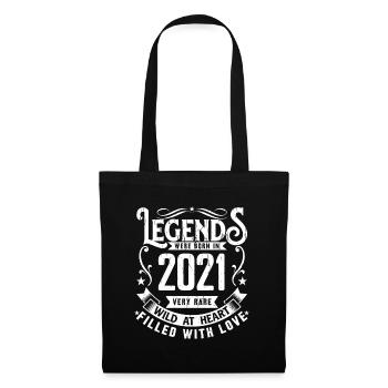 Legendär seit 2021 geboren 2021 Geschenk 2021 - Stoffbeutel - Schwarz - Vorne