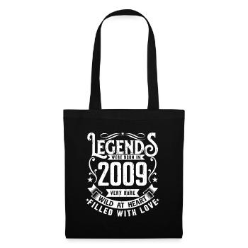 Légendaire Depuis 2009 Né en 2009 Cadeau 2009 - Sac en tissu - noir - Devant