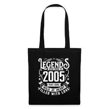 Legendär seit 2005 geboren 2005 Geschenk 2005 - Stoffbeutel - Schwarz - Vorne