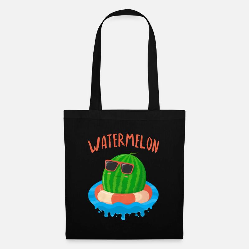 Wassermelone 1 - Stoffbeutel - Schwarz