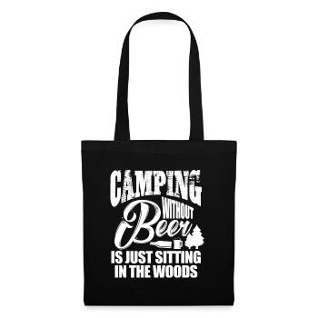 Camper sans bière, c’est juste s’asseoir dans les bois - Sac en tissu - noir - Devant
