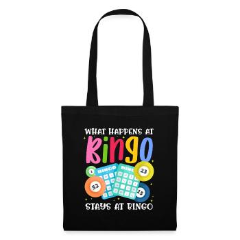 What happens at bingo, stays at bingo | Bingo - Stoffbeutel - Schwarz - Vorne