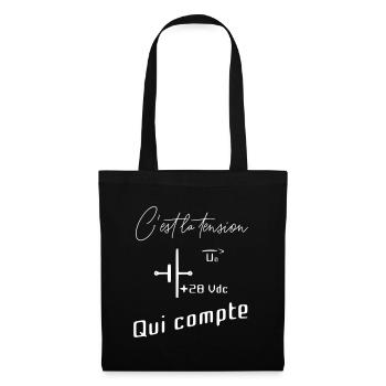 C'est la Tension qui compte (l'attention) - Sac en tissu - noir - Devant